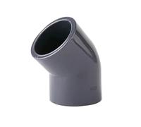 Casetlong 1 pz ID 20/25/32/40/50/63 mm UPVC Grigio Scuro Blu Gomito a 45 ° Raccordo for Tubo in PVC for approvvigionamento idrico e drenaggio Chimico(I.D 32mm)