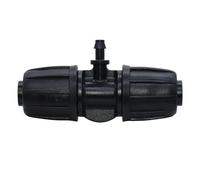 Casetlong 10 Pezzi di Tubo in PE da 16 mm 1/2'' a Raccordo a T da 4/7 mm con Blocco filettato, Adattatore for irrigazione da Giardino a microtubo da 1/4''(KSL01-KIT233-10PCS)