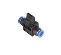 Casetlong 1PC Connettore rapido Pneumatico Tubo Flessibile a innesto rapido Tubo Flessibile dell'Aria Valvola Manuale Interruttore Gas Regolatore Tubo PU 4 6 8 10 12 mm Raccordo a 2 Vie(6mm)