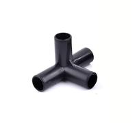 Casetlong 2/5/10 Pezzi 8/12/16/19 mm Raccordi for Tubi in PVC Nero Connettore a 4 Vie Raccordi fissi for Tende e Guardaroba Giunto di Supporto for Piante(Inner Dia 12mm,10Pcs)