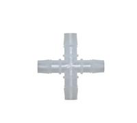 Casetlong 4 Pezzi da 6-16 mm in plastica PE, Giunto a Croce, connettori for Tubi Flessibili, divisore for Acqua, Tubo da Giardino, Pompa dell'Aria, Accessori for Tubi.(E)