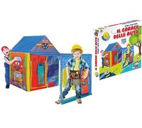 Sport1 Garage delle auto Happysun casetta da giardino per bambini. Casetta per bambini da giardino/interno. Casa per bambini con struttura in plastica tubolare. Facile montaggio. Dim. 150x75x110cm.