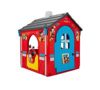 Casetta Bambini Mickey Mouse INJUSA Dai 3 Anni Per Giardino Con 3 Porte 1 Finestra Design Disney Ufficiale Casetta Esterna Rossa In Plastica Robusta Immaginazione Giochi All’Aperto