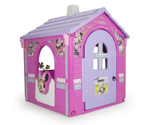 Casetta Bambini Minnie Mouse INJUSA Dai 3 Anni Rosa E Lilla Con 3 Porte 1 Finestra Plastica Resistente Ufficiale Disney Cabina Esterno Giardino Stimola Fantasia Facile Da Montare Bimba