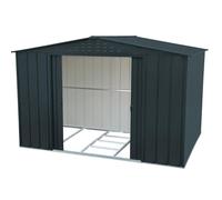 Casetta Box da Giardino 322x233x209 cm in Metallo Grigio Scuro