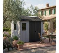 Keter Casetta da Giardino in Resina NEWTON PLUS 975 Grigio - Doppia scelta di Montaggio