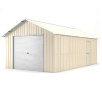 Casetta Box da Giardino in Lamiera di Acciaio 438x721x324 cm Beige