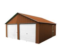 Casetta Box da Giardino in Lamiera di Acciaio 664x721x372 cm Legno