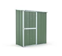 Casetta Box da Giardino in Lamiera di Acciaio Porta Utensili 155x100x192 cm Enaudi Verde