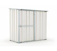 Casetta Box da Giardino in Lamiera di Acciaio Porta Utensili 174x100x174 cm Enaudi Bianca