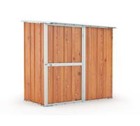 Casetta Box da Giardino in Lamiera di Acciaio Porta Utensili 174x100x174 cm Enaudi Legno
