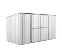 Casetta Box da Giardino in Lamiera di Acciaio Porta Utensili 345x186x192 cm Enaudi Bianca