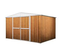 Casetta Box da Giardino in Lamiera di Acciaio Porta Utensili 360x345x212 cm Enaudi Legno