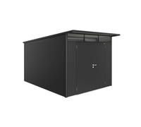 Casetta da Giardino in Metallo AVANTGARDE A8 Biohort con Porta a Due Battenti Grigio Scuro Metal