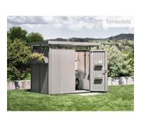 Casetta da giardino Biohort in metallo Highline sp.0,5 mm argento 9,3 m² Argento-metallizzato