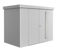 Casetta da Giardino in Metallo NEO 1C Biohort con Porta a Due Battenti Argento Metal