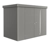 Casetta da giardino Biohort in metallo Neo 1C sp.0,5 mm gr.quarzo 4,8 m² 2 p. Grigio quarzo metallizzato
