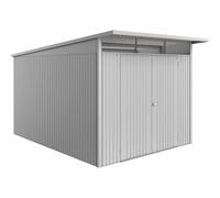Casetta da Giardino in Metallo AVANTGARDE A8 ECO Biohort con Porta a Due Battenti Argento Metal