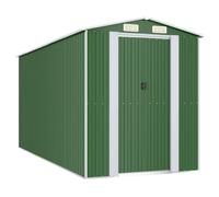 Casetta da giardino, capanno attrezzi verde, 192 x 440 x 223 cm, in acciaio zincato, per robot da cucina, camera per animali domestici