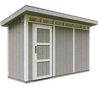 Casetta da Giardino di QUALITÀ PREMIUM 4,3m²-L161xW411cm-con Pavimento, Tegole Bituminose,Set di Vernici-Costruzione con pannelli LP Smartside - Capanno da giardino - TIMBELA M902- Tundra Grey