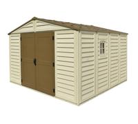 Casetta da giardino grande in plastica Duramax WoodBridge Plus 3,2x3,2 m