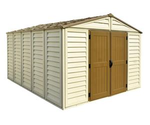 Casetta da giardino grande in plastica Duramax WoodBridge Plus 3,2x4 m