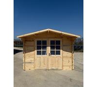 Casetta da Giardino in Legno, 2.5x2.5m Block House, Doghe Spessore 28 mm. Modello BLOCK25x25/28DP