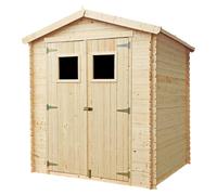 Casetta da Giardino in Legno 2,82 m², Casetta da Giardino Esterna con Pareti da 19 mm di Spessore, Ripostiglio da Giardino per Attrezzi e Bici con Pavimento Impregnato, TIMBELA M320+M320G