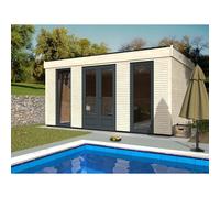 Casetta da giardino in legno semi-abitabile H250xL497xP365 cm 15,25 m² Abete bianco