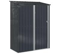 Casetta da giardino in metallo antracite con 153,5 x 86 x 200 cm, resistente alle intemperie, per riporre attrezzi, capanna da giardino con serratura, spazio esterno per terrazza e cortile