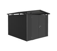 Casetta da Giardino in Metallo PANORAMA 1 con Porta a Due Battenti Biohort Argento Metal