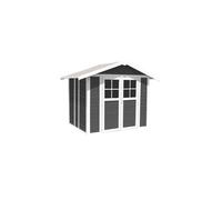 CASETTA DA GIARDINO IN PVC GROSFILLEX "DECO 5" GRIGIO SCURO E BIANCO 295X261X...