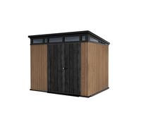 Keter Casetta da Giardino Pent 9x7 Venetian, Effetto Legno Naturale a Doghe, 6 m², 227x218x226H cm