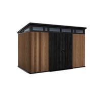 Keter Casetta da Giardino Pent 11x7 Venetian, Effetto Legno Naturale a Doghe, 7,4 m², 340x218x226H cm