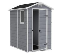 Casetta In Resina Manor 4x6 By Keter Da Esterno, Effetto Legno 1,30 X - Grigio