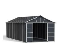 Canopia Yukon Casetta da giardino in policarbonato 643x332x252 cm Grigio con pavimento incluso