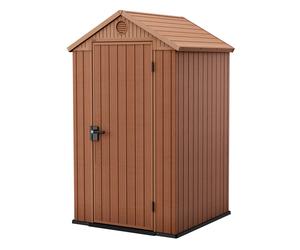 Casetta da Giardino Porta Attrezzi 125,8x117x205 cmin Evotech+ Keter Darwin 4x4 Marrone