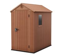 Casetta da Giardino Porta Attrezzi 125,8x184,5x205,1 cmin Evotech+ Keter Darwin 4x6 Marrone