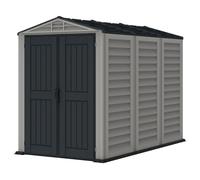 Casetta da Giardino Porta Attrezzi 161x250x210 cm in PVC Grigio/Grigio Scuro