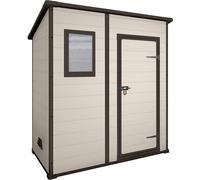 Casetta da Giardino Porta Attrezzi 183,5x111x200,5 cmin Resina Effetto Legno Keter Manor Pent 6x4 Beige