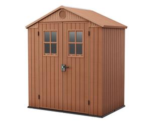 Casetta da Giardino Porta Attrezzi 190x122x221 cmin Evotech+ Keter Darwin 6x4 Marrone