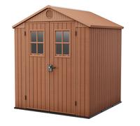 Casetta da Giardino Porta Attrezzi 190x183x221 cmin Evotech+ Keter Darwin 6x6 Marrone
