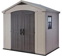 Casetta da Giardino Porta Attrezzi 256,5x182x243 cmin Resina Keter Factor 8x6 Beige