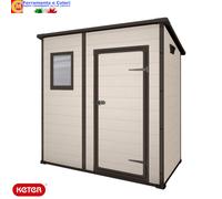 Casetta da Giardino Porta Attrezzi in Resina Con Pavimento 183x111x200cm MANOR P