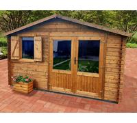 Casetta da Giardino Porta Doppia 1 Finestra 400x300 cm in Legno Matilde