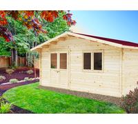 Casetta da Giardino Porta Doppia 2 Finestre 600x600 cm in Legno Anna