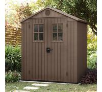 BOX CASETTA KETER DARWIN 6X6 SHED EFFETTO LEGNO CAPANNO DA GIARDINO (70075)