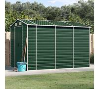 vidaXL Capanno da Giardino Verde 191x300x198 cm in Acciaio Zincato