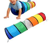 Casetta Da Gioco Per Bambini Che Strisciano - Tenda Da Gioco A Tunnel In Cortile Forma Interattiva Vibrante, Struttura In Filo Metallico Rinforzato Di Sicurezza + Lunghezza Estesa | Fibra Sintetica Du