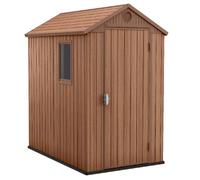 Casetta Darwin resina effetto legno 1,19x1,84x2,50 mt con pavimento da giardino